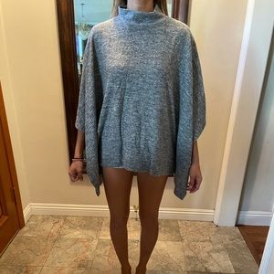 Gray shawl/ poncho size small Forever 21